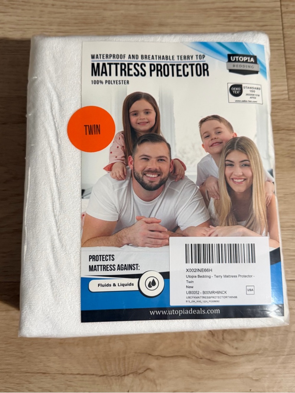 Twin White Waterproof Terry Mattress Protector